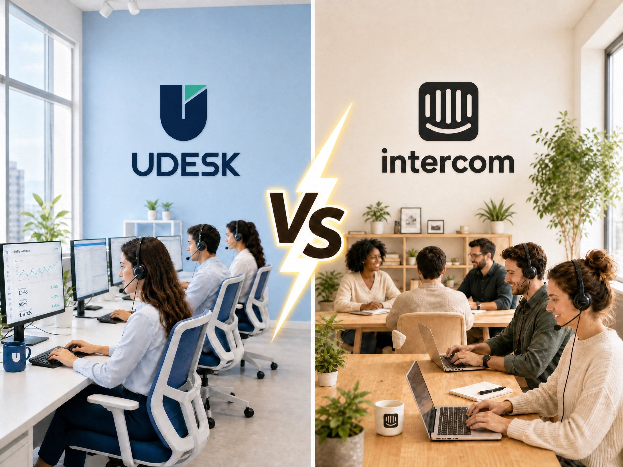 Udesk vs Intercom カスタマーサービスシステム比較